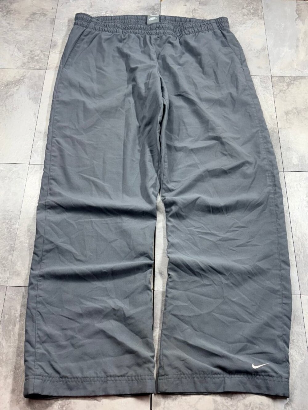 Nike Vintage Y2K Track Pants Men's XL Gray Silver Windbreaker Baggy